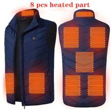 New 9 Places Usb Heated Jacket Heated Vest Men Women Heating Vest Thermal Clothing Hunting Vest Winter Heating Jacket BlackS-6XL 2024 - buy cheap