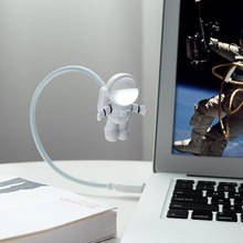 Modelo de astronauta nórdico para decoração de casa, mini estatueta de luz noturna para ornamento de decoração de casa, usb, luzes de decoração para computador, presentes de artesanato 2024 - compre barato