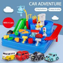 New Children's Early Education Cartoon Car Crashing Through The Barriers Big Adventure Rail Car Inertial Sliding Toy Gift 2024 - buy cheap