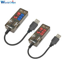 Dual USB Tester LED Digital Voltmeter Ammeter USB Charger Doctor 5V Current Voltage Meter Indicator for Car Power Bank 0.28" LED 2024 - buy cheap