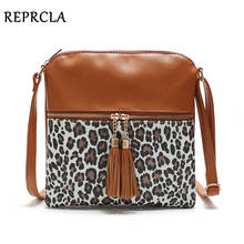 REPRCLA Vintage Leopard Women Bags Tassel Flap Crossbody Shoulder Bag Ladies Leather Handbags Female Messenger Bags Bolsa 2024 - buy cheap