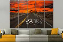 Print Modular Picture Route 66 Highway Chicago Canvas Painting Tracel Road Poster For Living Room Home Decor Wall Art Framework 2024 - buy cheap