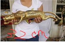 30cm 35cm Huge BRASS Collect Leopard Panther Cheetah Run Statue decoration brass factory outlets fidget spinner 2024 - buy cheap