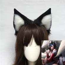 Tira de cabelo para cosplay de lolita, acessório faça você mesmo kda cat fox lol ahri com orelhas 2024 - compre barato
