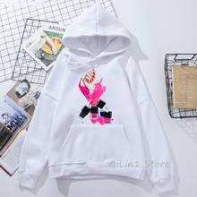 Pink Nail Polish printed women’s sweatshirt 90s hipster winter autumn tumblr clothes hat hoody ladies streetwear moletom 2024 - buy cheap