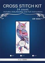 Paquete de punto de cruz catcher and owl, tela de algodón de 18CT y 14ct, bordado artesanal, costura hecha a mano 2024 - compra barato
