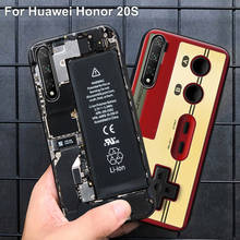 Capa traseira para honor honor 20 s, capa 6.26 "de silicone tpu macio, pintado retrô, para modelos honor 20 s 20 s 2024 - compre barato