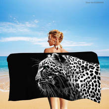 Leopard Beach Towel Summer Animal Towels Bathroom Black Beast Bath Towel Swimming  Custom Towelsm Kids Gift Quick Dry Under 10 2024 - buy cheap