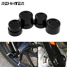 Motorcycle Front Rear Axle Nut Cover Cap Bolt Kit Black CNC Aluminum For Harley Sportster XL Softail Dyna Street Bob Touring 2024 - buy cheap