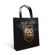 1000pcs/Lot Custom Logo Bag with Gold Printing Shopping Tote Bags for Small Business as Gifts to Customers Reusable Handbags 2024 - buy cheap
