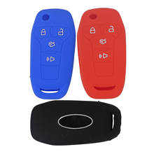 Bilchave 10pcs Silicone Remote Car Key Case Cover Shell 4 Button Fob For Ford Fusion 2013 2014 2015 Mustang Fusion Fiesta 2024 - buy cheap
