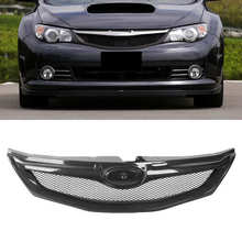 Front Bumper Grill Mesh Glossy Black Carbon Fiber Fit for Subaru Impreza WRX STi 2008 2009 2010 Stainless Steel 2024 - buy cheap