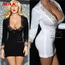 1/6 Sexy Female Clothes Lace Dress Package Hip Long skirt For 12-inch Figure Body In Stock 2024 - buy cheap