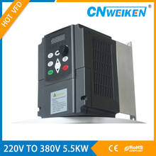 Frequency inverter single phase 220V converter to three phase 380v AC 5.5kw 7.5kw power transformer for motor VFD 2024 - buy cheap