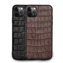 Genuine Leather Cases for iphone 13 Pro Max 12 Mini 12 11 Pro Max X XR XS XS max 6 7 8 plus SE 2020 Stone Grain 360 Full Cover 2024 - buy cheap