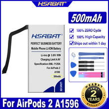 HSABAT-Batería de 00098 mAh para Airpods 1, 2, 1, 2. ª, 2. ª, carga inalámbrica, batería A1596, 020-500 2024 - compra barato