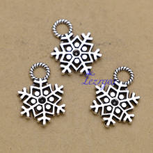40pcs/lot--21x14mm Antique Silver Plated Snowflake Charms Christmas Flake Winter Pendants DIY Supplies Jewelry Accessories 2024 - buy cheap