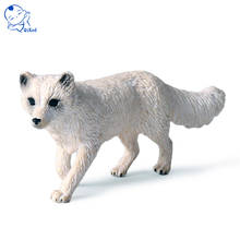 Simulation Cute Arctic Fox Animals Miniature Figurine Wild Animal Model Action Figure Bonsai Garden Home Decoration Children Toy 2024 - buy cheap