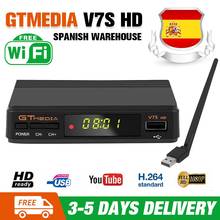GTMEDIA DVB-S2 V7S HD Satellite Decoder Europen 1080P GT Media V7S HD H.265 TV Box Powered by v7 Remote Control with USB Wifi 2024 - buy cheap