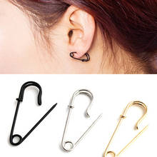 Safety Pin Stud Earrings Punk Rock Style Earrings Exquisite Women Man Fashion Jewelry Ear Cuff Accessories 2024 - buy cheap