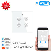 WiFi+RF433 Smart Ceiling Fan Light Switch Touch Switch 2/3 Way Smart Life/Tuya APP Remote Control Work With Alexa Google Home 2024 - buy cheap