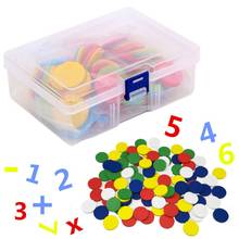 117Pcs Counters Counting Chips 30mm Mixed Colors Math Toy For Bingo Chips Game Tokens With Storage Box 2024 - buy cheap