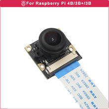 Raspberry Pi 4 камера ночного видения Raspberry Pi 3 5MP рыбий глаз 130 градусов Фокусирующая камера для Raspberry Pi 4 3 Модель B 3B Plus 3B + 2024 - купить недорого