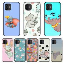 Capa de celular estilo elefante voador da disney, capinha de celular estilo elefante voador para iphone 12 pro max 11 8 7 6 s xr plus x xs se 2020 com mini celular preto 2024 - compre barato