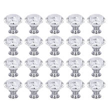 12Pcs 30Pcs Crystal Glass Cabinet Knobs, 30mm Diamond Shape Pulls Handles for Drawer Kitchen Cabinets Dresser Cupboard Wardrobe 2024 - buy cheap