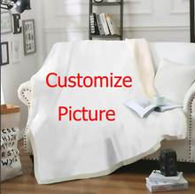 3D Printed Customize DIY Your Picture Photo Singer Star/Anime/Pet/family Soft Fleese Sofa Chair Bedding Home Blanket B21 2024 - buy cheap