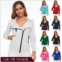 женские свитера women's autumn / winter худи оверсайз new style hoodie long-sleeved diagonal zipper jacket sweatshirt women 2024 - buy cheap