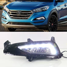 1 par de lâmpadas led drl para carro, faróis diurnos, para hyundai, tucson 2015, 2016, 2017, 2018 2024 - compre barato