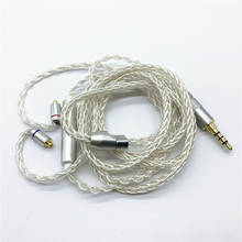 Cable de actualización de auriculares diy 8 share, cable plateado 2,5mm/3,5mm/4,4mm MMCX 0,78 MM IE80 A2DC IM50 2024 - compra barato