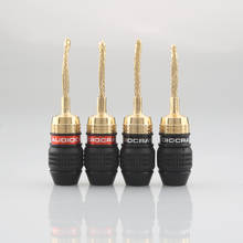 8xaudiocrast B836G altavoz 2mm Pin Cable de cobre trenzado conector de enchufes Banana conector de Cable de altavoz HIFI 2024 - compra barato