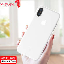 X-nível capa transparente para iphone, x xs xr, ultra fina, 0.4mm, pp, capa traseira para iphone xs max, capa anti-queda 2024 - compre barato