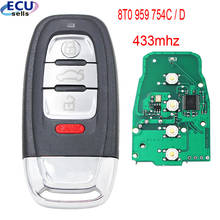 Mando a distancia inteligente para coche, 3 piezas, 3 + 1 botón, 8T0 959, 754C, 8T0 959, 754 D, para Audi Q5, A4L, A5, A6, A7, A8, RS4, RS5, S4, S5, 433Mhz 2024 - compra barato