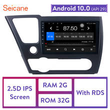 Seicane-Radio con GPS para coche, reproductor con Android 10,0, pantalla IPS 2.5D, Audio, autorradio, compatible con DVR, OBDII, DAB, para Honda Civic, 2014, 2015, 2016, 2017 2024 - compra barato