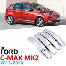 Capa adesiva para maçaneta da porta, capa de proteção para porta externa de carro com adesivo de alta qualidade para ford convés c max mk2 2011 a 2019 2024 - compre barato