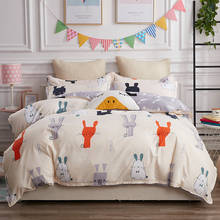 Lovely Rabbits Bedding Set Duvet Cover Set Pillowcase Home Textiles 2/3pcs Bed Linen King Queen Size Dropship 2024 - buy cheap