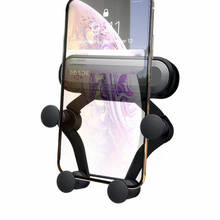 Универсальный Скоба-держатель Автомобильный держатель для телефона крепление на вентиляционное отверстие подставка зажим для смартфона в автомобиле держатель для iPhone 8 X XR samsung S10 2024 - купить недорого