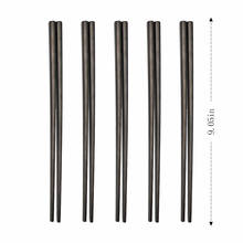 Matte Black 5 Pairs Chinese Chopsticks Japanese Korean Style Sushi Sticks Noodles Fast Food Tableware Reusable Metal Chopsticks 2024 - buy cheap