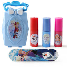 Disney, новинка, косметика для девочек «Холодное сердце», принцесса, косметичка, коробка для макияжа, детский домик, игрушки для макияжа, подарок на Рождество для малышей 2024 - купить недорого