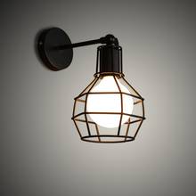 Винтажная настенная лампа, светодиодный светильник в стиле индастриал, американский ретро, металлический корпус, домашнее украшение, осветительный прибор, настенная лампа 2024 - купить недорого