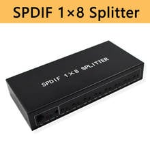 8 Port SPDIF Splitter 1x8 Digital Optical Audio Converter Fiber Toslink 1 input 8 output Support DTS AC3 2024 - buy cheap