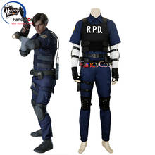 Disfraz de León Scott Kennedy para adultos, conjunto completo de uniforme de policía, disfraz de Carnaval para Halloween, para hombres y mujeres, RE2 2024 - compra barato