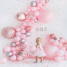 Balões cromados e rosas para festa temática de meninas, balão de confete, ouro rosa, arco, decoração de festa de aniversário, casamento, 76 peças 2024 - compre barato