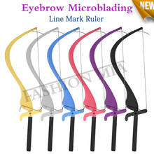 Microblading Makeup Bow line ruler semi-permanent Eyebrow positioning measuring tools stencil tattoo accessories line Mark ruler 2024 - buy cheap