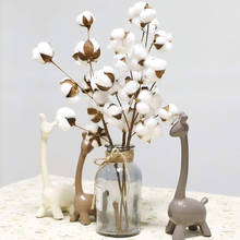 Flores de algodão naturalmente secas plantas artificiais ramo floral para festa de casamento decoração flores falsas decoração para casa artificial 2024 - compre barato
