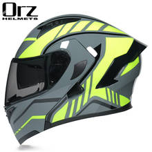 2021 Latest Flip Modular Motorcycle Helmet  Racing Motocross Helmet Motorcycle Cascos Para Moto Dual Lens Helmet Interior Visor 2024 - buy cheap