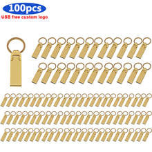 100pcs logo free USB 4GB u Disk USB Flash Drive 32GB Pendrive Metal 128gb 8GB Pen Drive 16GB USB2.0 stick Flash Drive high speed 2024 - buy cheap